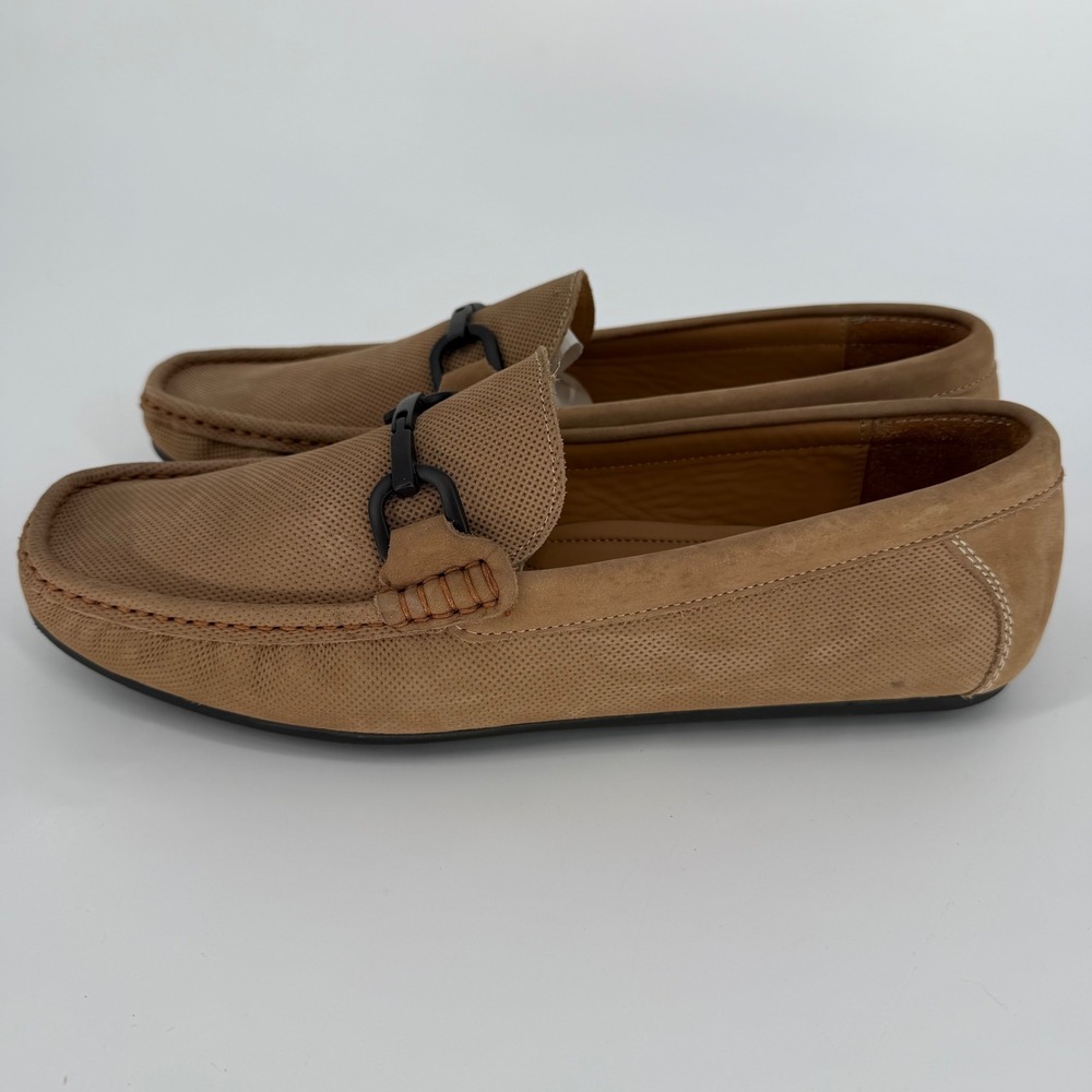 Alan Payne Mens Tan Como Perforated Suede Driving Loafers Bit Detail 11.5 10308 - Picture 4 of 13